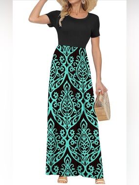 Short sleeve maxi dress